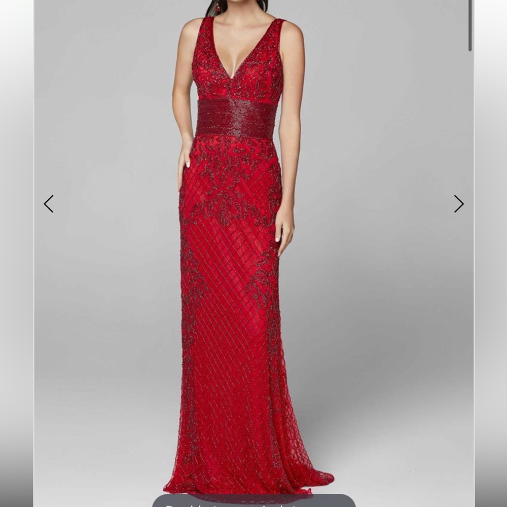PRIMAVERA COUTURE red sequin gown Style #3425